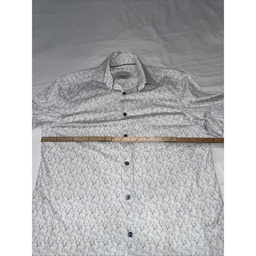 Bugatchi short-sleeved 8 Way Stretch double-mercerized Sz M Performance Grey